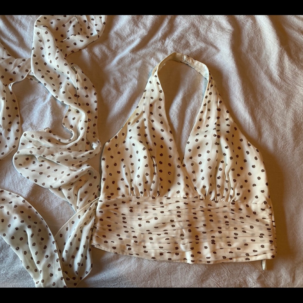 Halter top with a hint of sparkle!